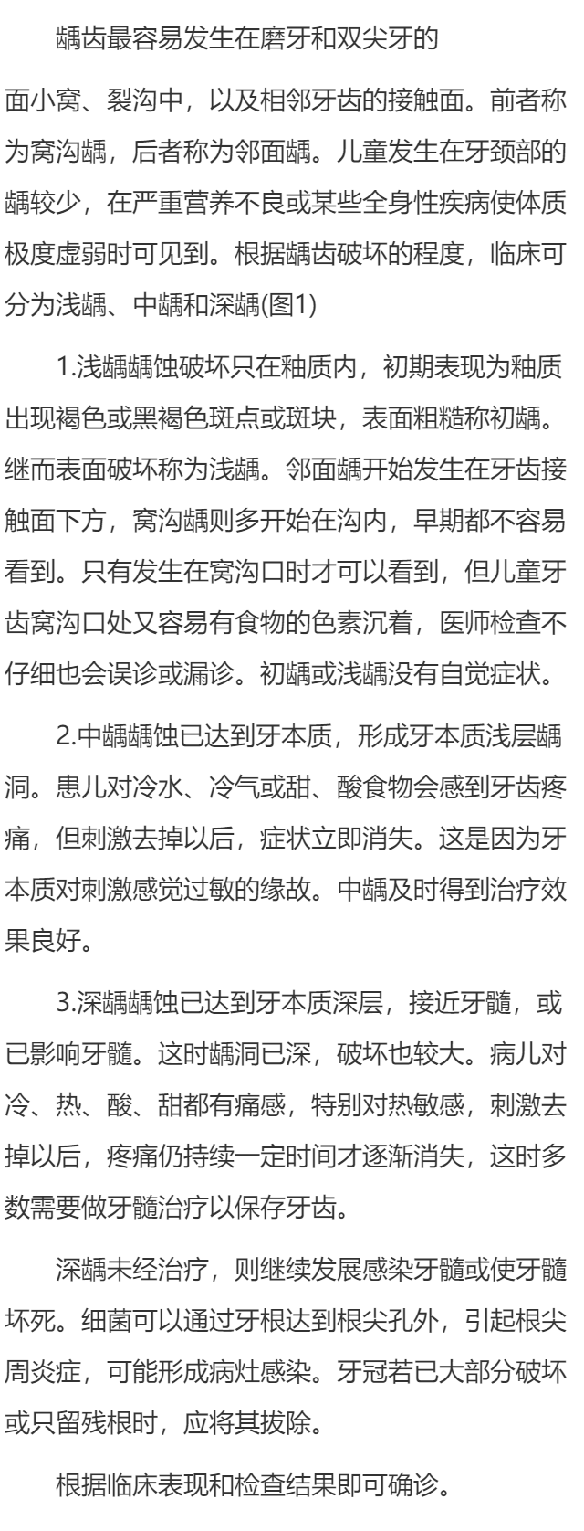 小儿龋病有哪些表现及如何诊断？